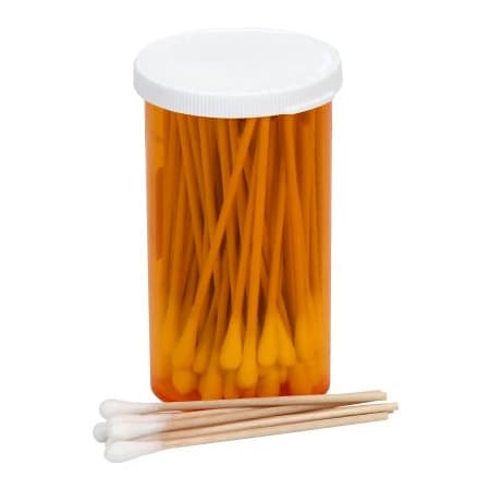 Acme United First Aid Only Non-Sterile Cotton Tipped Applicators, 3in Wood Shaft, 100/vial, 50PK 25-410